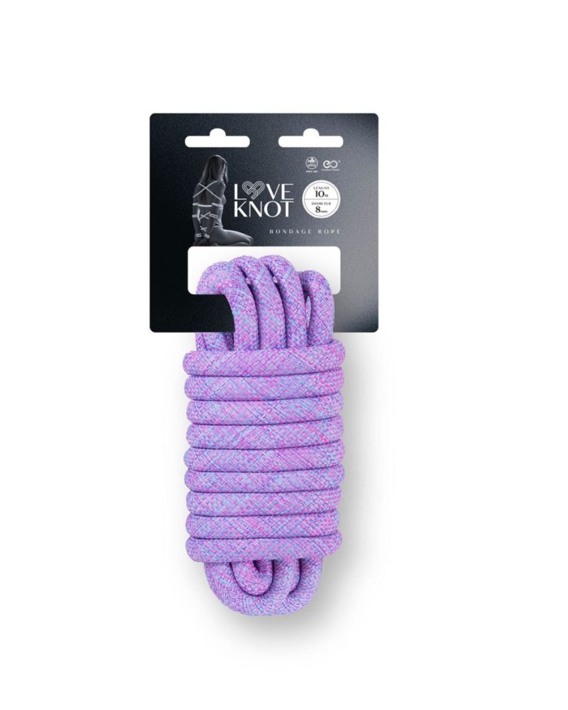 Excellent Power | Love Knot 10m 8mm Thick Polyester Rope - Purple