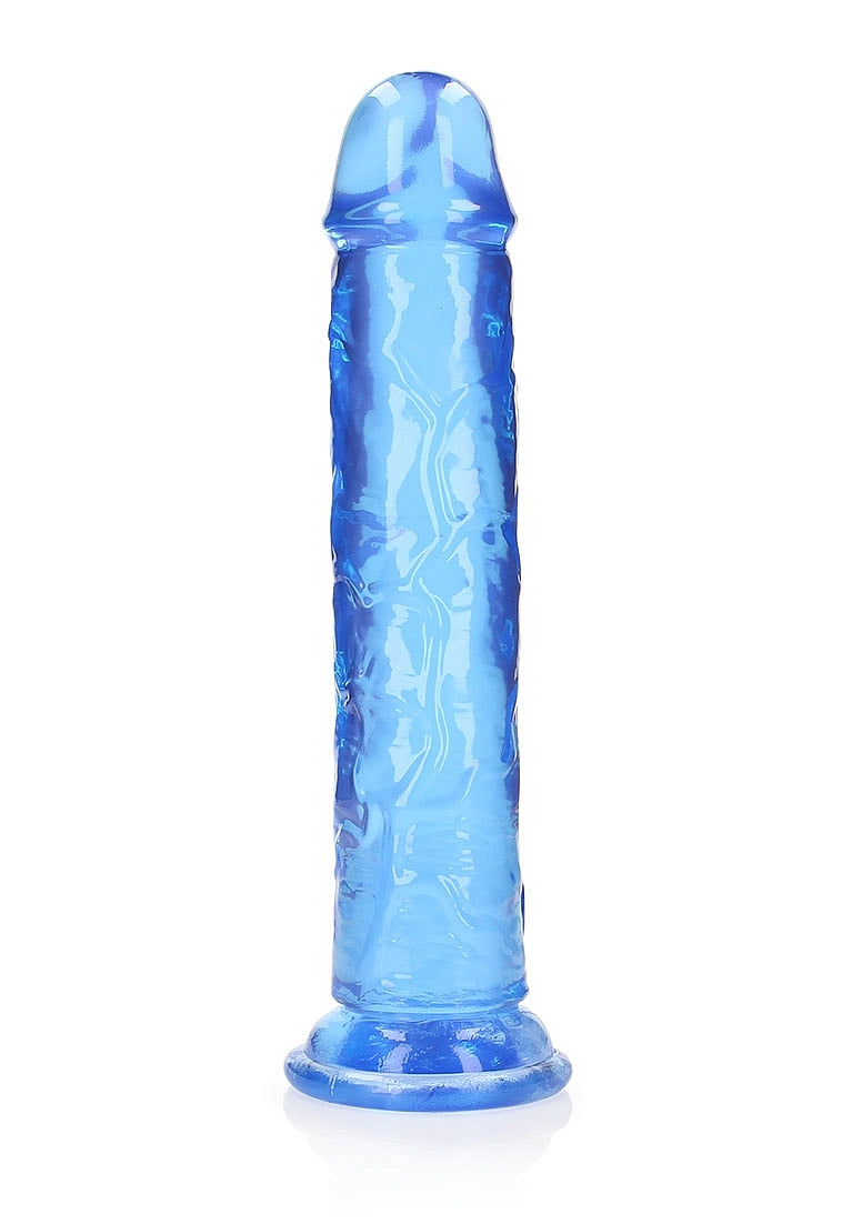Shots Toys | REALROCK Crystal Clear 11" Straight Dildo No Balls - Blue