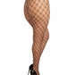 Dreamgirl Plus Size Double Knitted Fence Net Pantyhose Black Size OSX