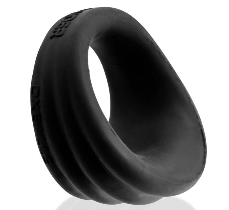 Hunkyjunk Expander Slimmer Scoop Style Cockring Black Fog