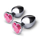 COTR | B-Vibe Jewel Heart Metal Training Set - 2 Piece Metal Butt Plug Set