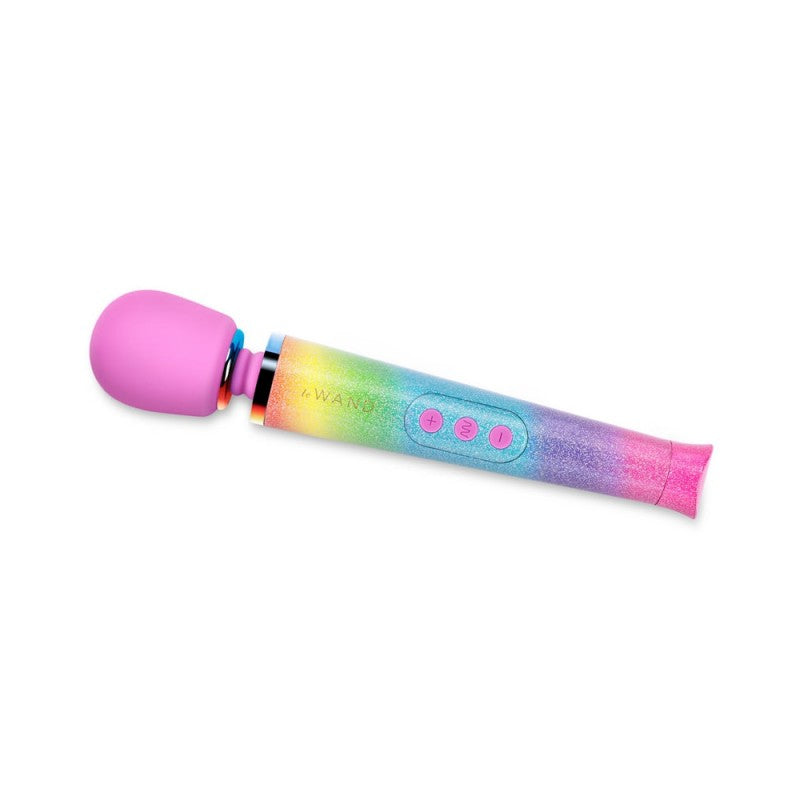 Le Wand Petite All That Glimmers Petite Massage Wand Rainbow Ombre
