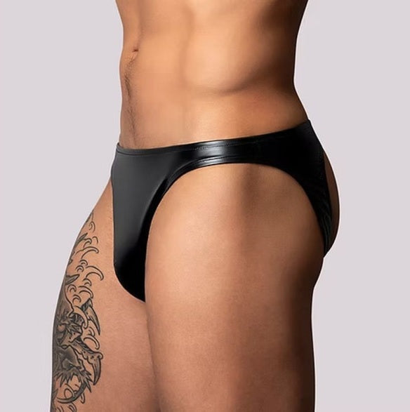 Male Power Liquid Onyx 2.0 Moonshine Jock Black Size S/M or L/XL