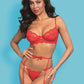 Showtime Lingerie Cherry Kiss 3 Pc Garter Set Red Size S/M or L/XL