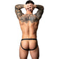 Male Power Snap Off Pouch Jock Black  Size S/M or L/XL