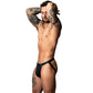 Male Power Snap Off Pouch Jock Black  Size S/M or L/XL