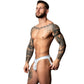 Male Power Marble Jock Strap White  Size S/M or L/XL