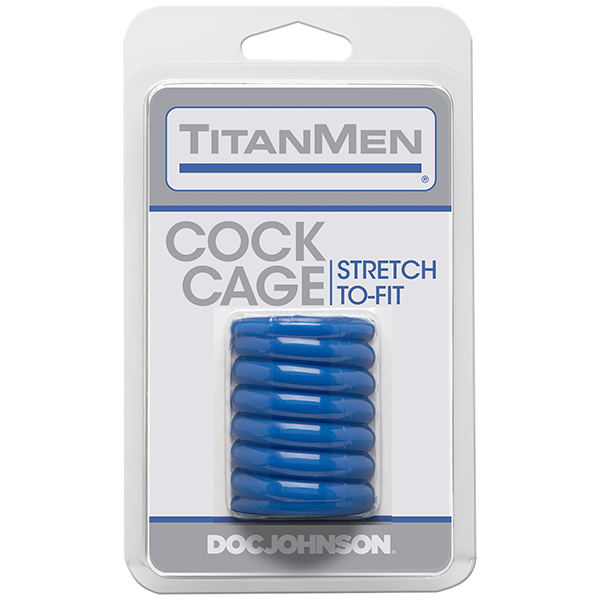 Doc Johnson TitanMen Cock Cage Blue