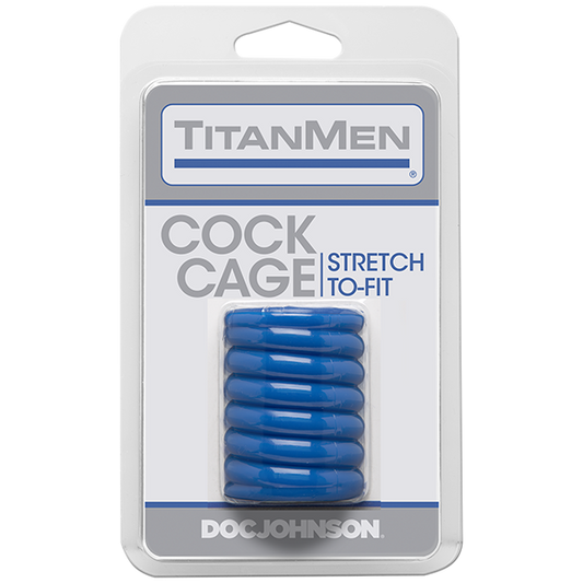 Doc Johnson TitanMen Cock Cage Blue