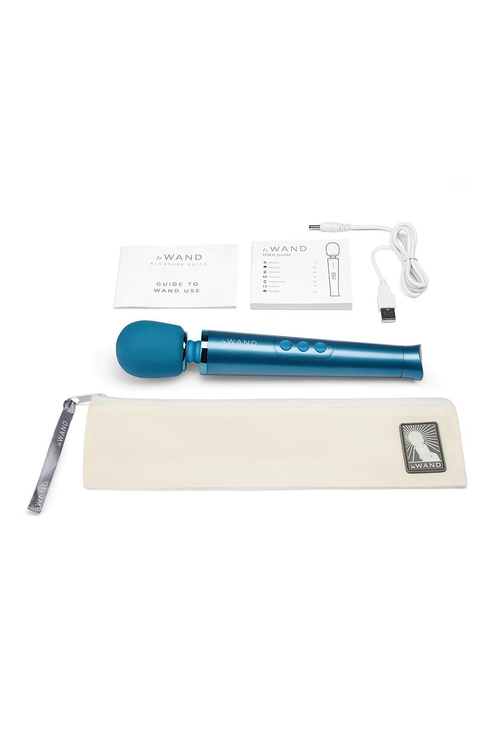 Le Wand Petite Rechargeable Vibrating Massager Vibrator Blue