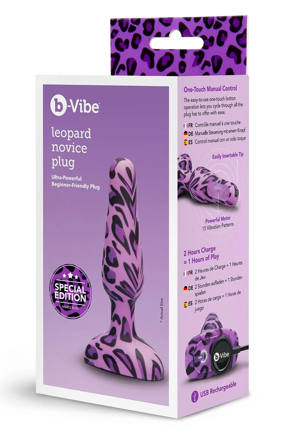 COTR | B-Vibe Novice Plug Leopard Vibrating Anal Plug