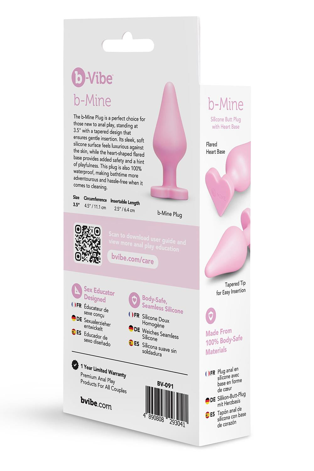 COTR | B-Vibe Butties B-Mine Silicone Heart Butt Plug