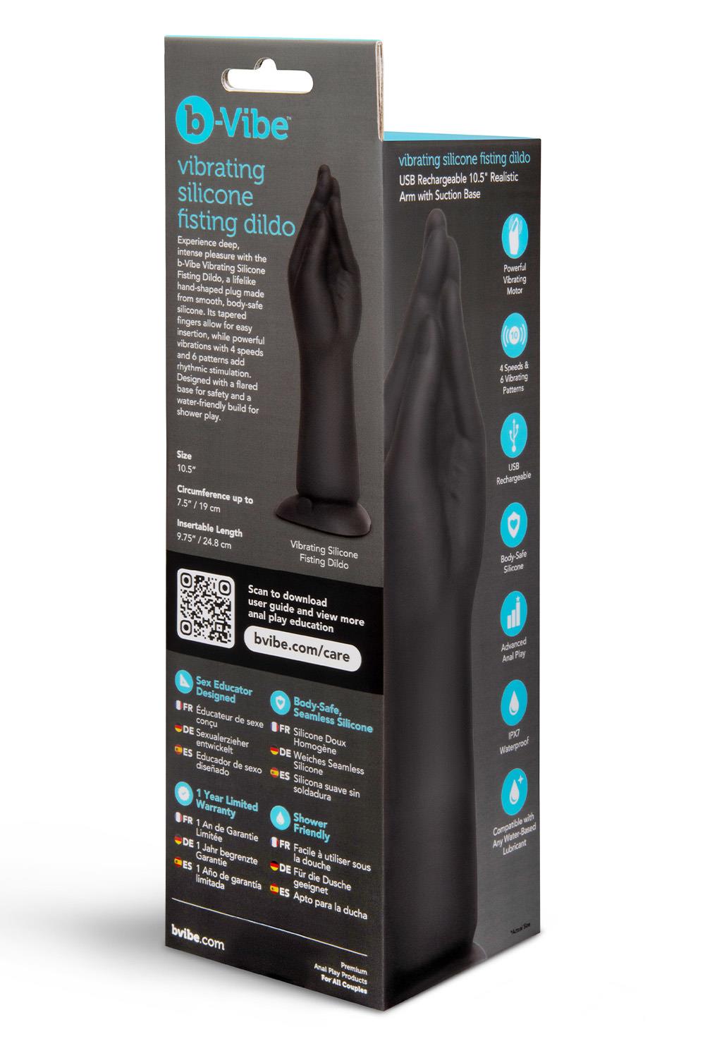 COTR | B-Vibe Vibrating Silicone 10.5" Fisting Dildo Black