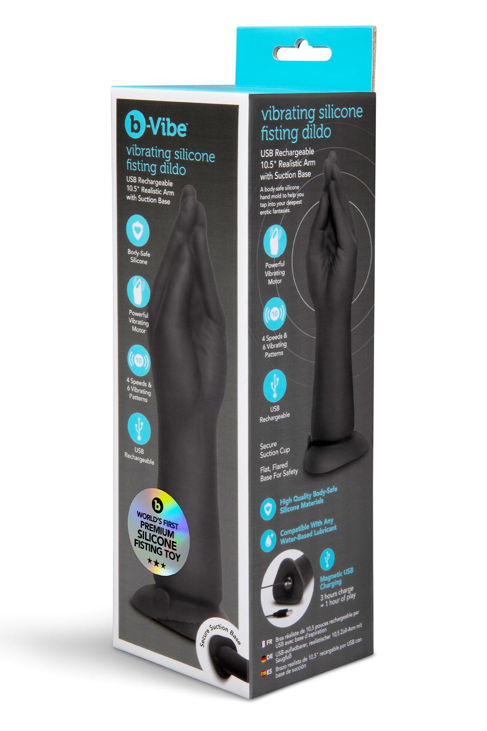 COTR | B-Vibe Vibrating Silicone 10.5" Fisting Dildo Black
