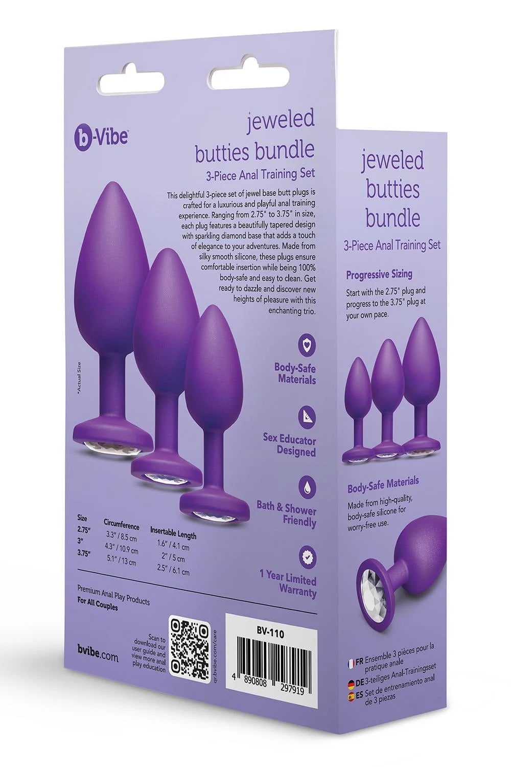 COTR | B-Vibe Jewel Butties Bundle - 3 Piece Anal Training Set