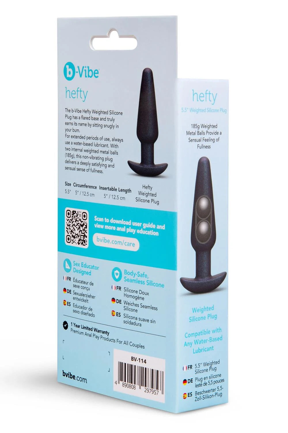 COTR | B-Vibe Butties Hefty Weighted Silicone Plug