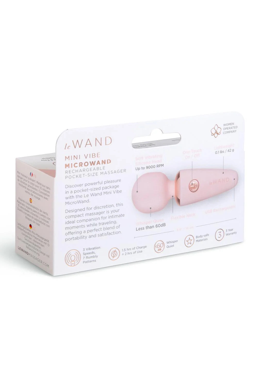 Le Wand Mini Vibe MicroWand Micro Wand Massager Rose Gold
