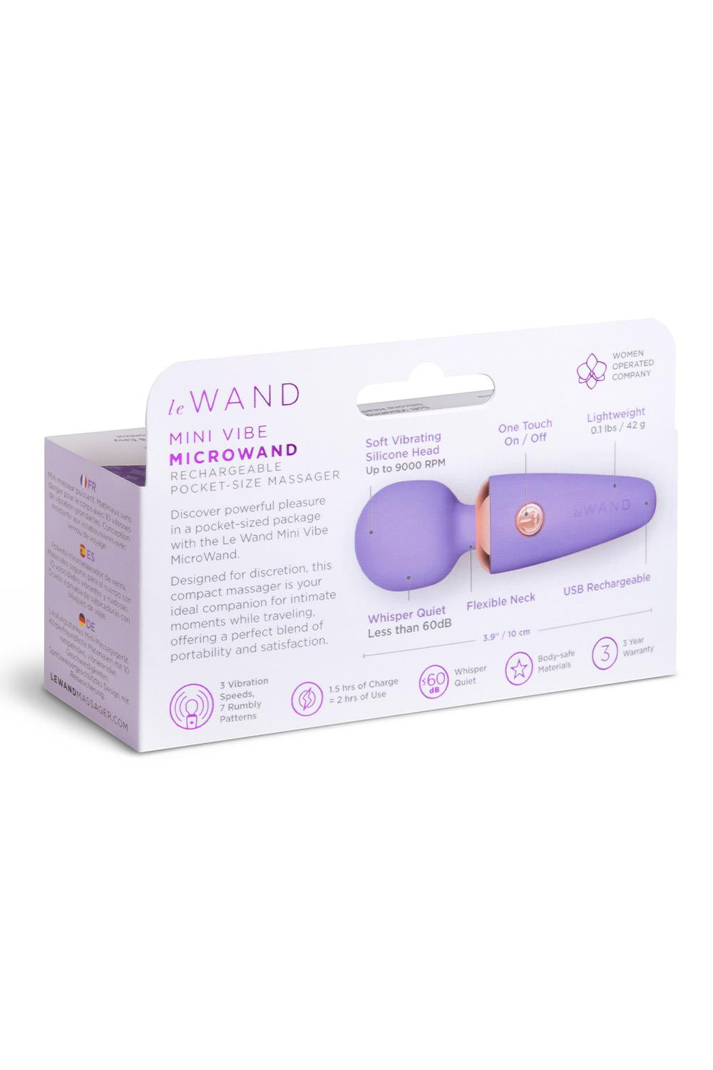 Le Wand Mini Vibe MicroWand Micro Wand Massager Violet