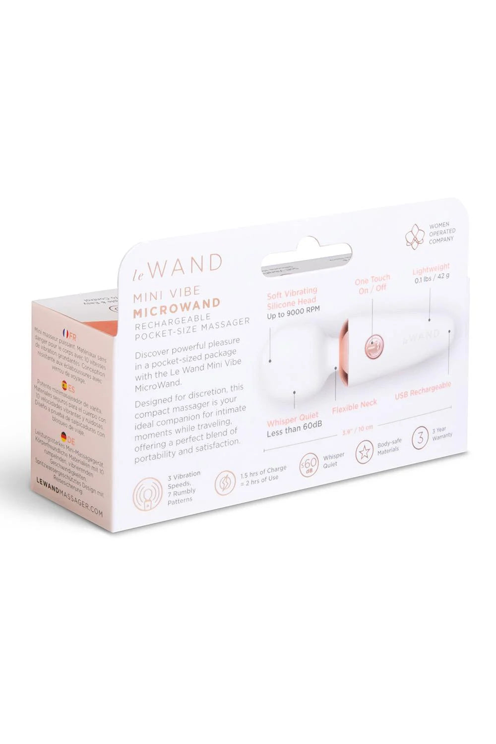 Le Wand Mini Vibe MicroWand Micro Wand Massager White