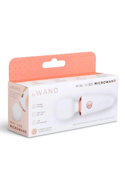 Le Wand Mini Vibe MicroWand Micro Wand Massager White