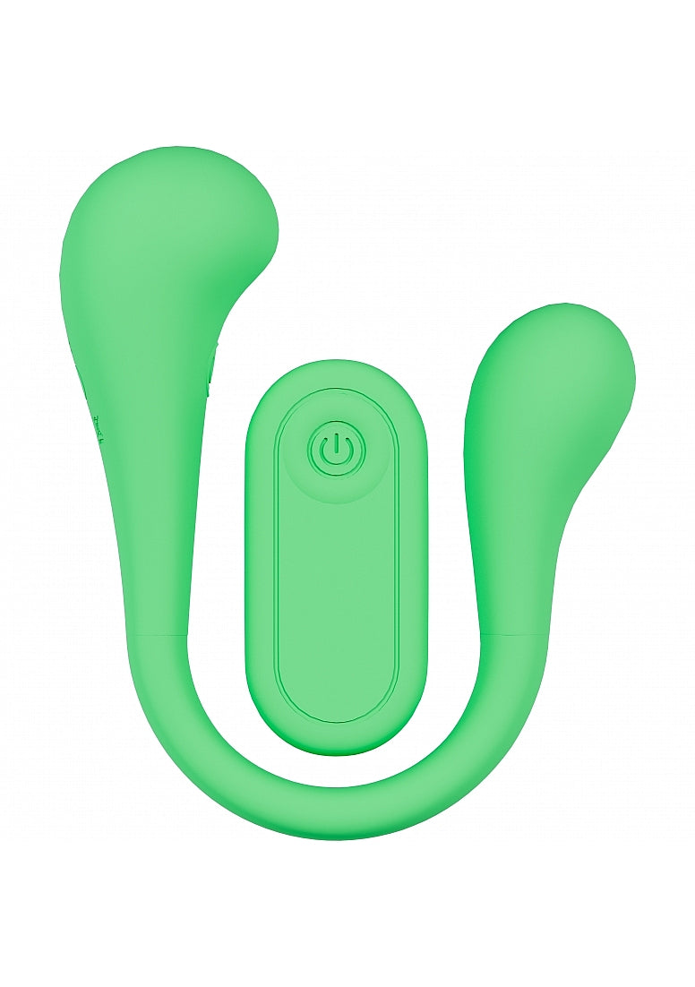 Shots Toys | LOVELINE FlexEase - Remote Controlled Flexible Dual Ended Vibrator - Green