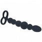 Shots Toys | LEVELZ - Beaded Snake Silicone Anal Probe with Double Loop - Black