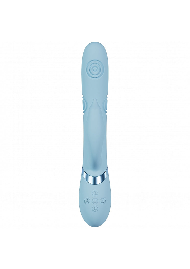 Shots Toys | VIVE Pallina Triple Motor G-Spot Vibrating Tapping Beads Clit Stimulator Blue