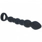 Shots Toys | LEVELZ - Beaded Snake Silicone Anal Probe with Loop - Black