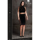 Le Desir Shade - Kala XXXVII - Two Piece with Turtleneck, Crop Top and Skirt Black Size OSX