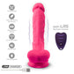 Adrien Lastic Silexd 8" Model 1 Remote Control LRS Vibrating Dildo Pink