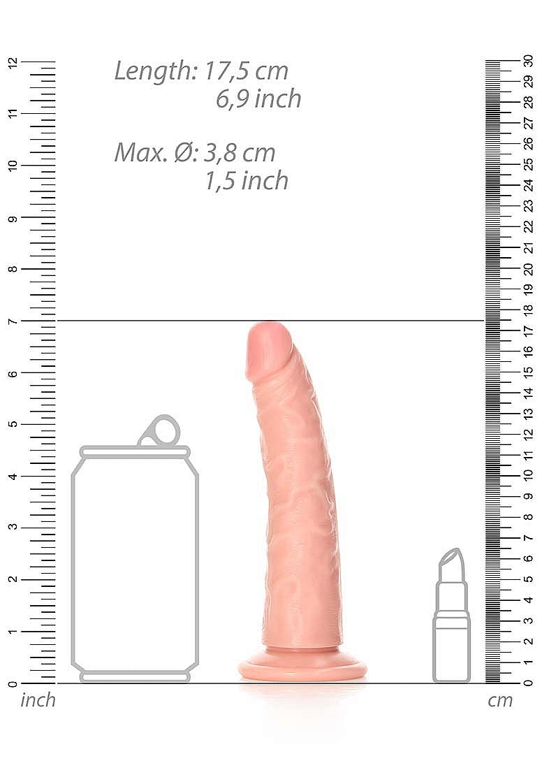 Shots Toys | REALROCK Realistic Slim Dildo without Balls - Flesh 15.5cm (6") Dong