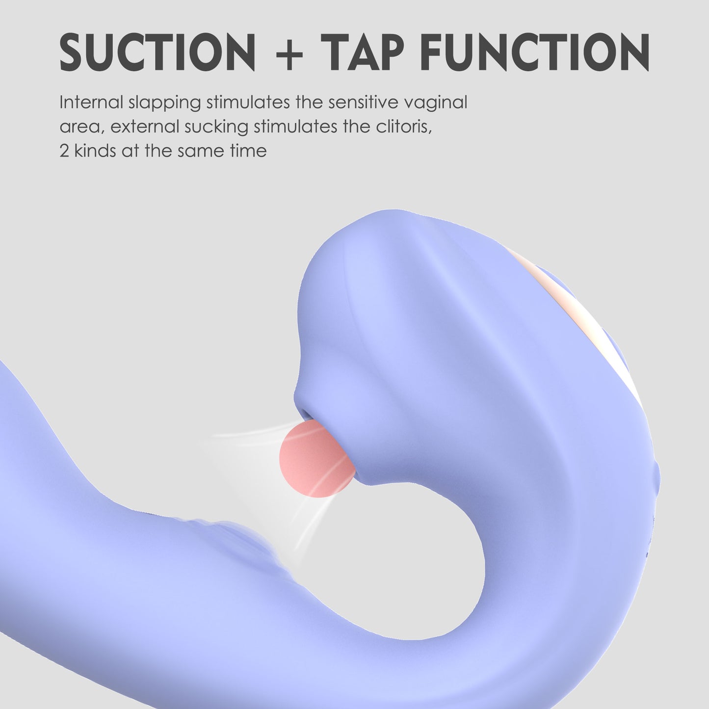 SXE Aria - Air Pulse C Shaped Suction and Tapping Vibrator (Lilac)
