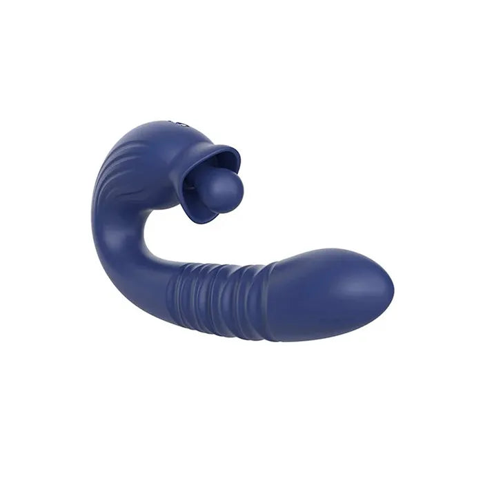 Adam & Eve THE BIG BALLER - Thrusting & Rotating Rabbit Vibrator Navy Blue