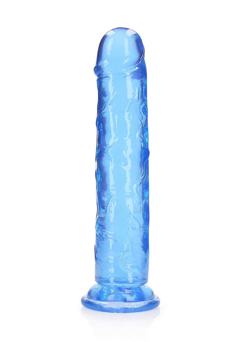 Shots Toys | REALROCK Crystal Clear 11" Straight Dildo No Balls - Blue