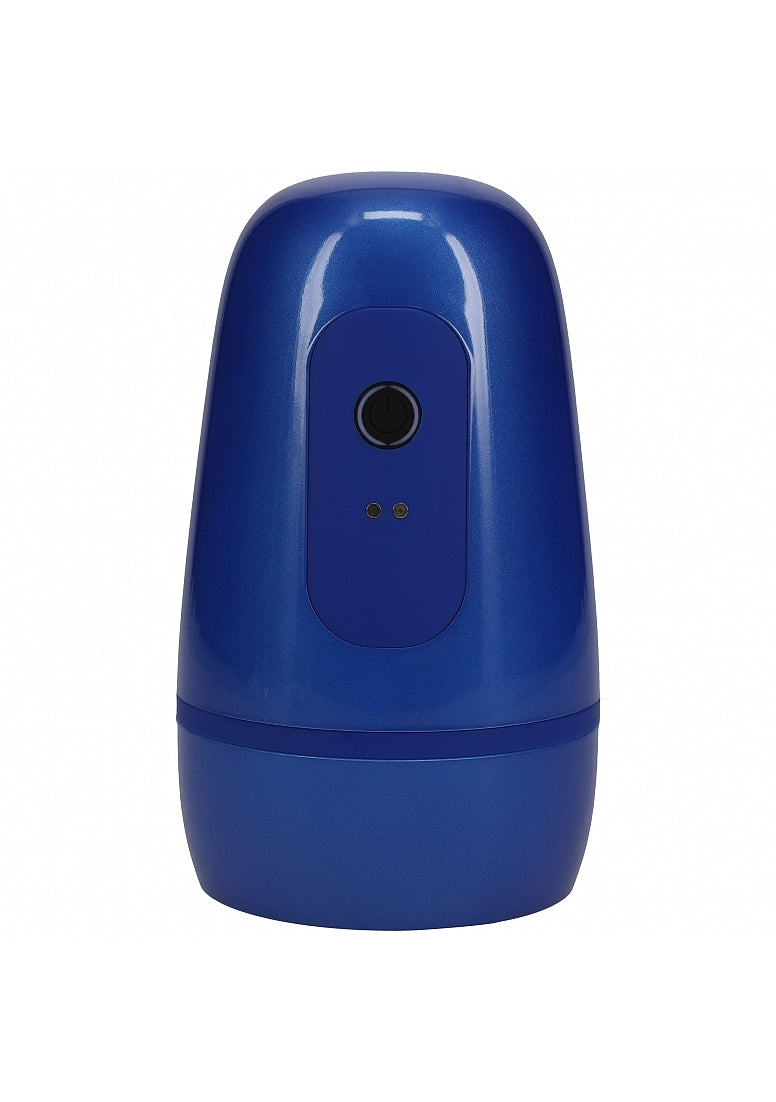 Shots Toys | PUMPED Vibrobator - Vibrating Suction Masturbator Pump - Metallic Blue