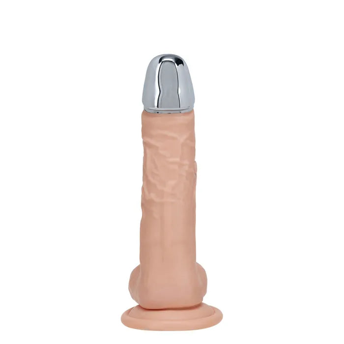 Shots Toys | REALROCK 6" Vibrating Dildo with Metal Head and Wireless Remote - Flesh