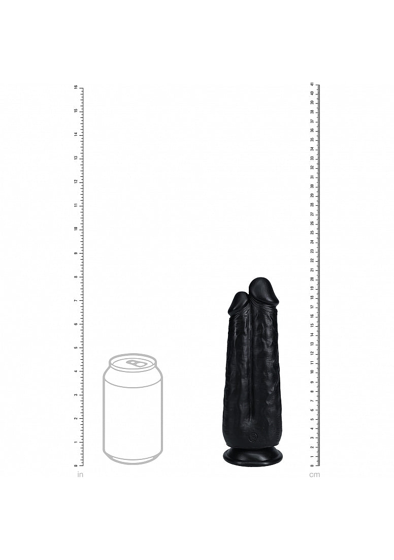 Shots Toys | REALROCK - Two in One 7"/8" Realistic Dildo - Black