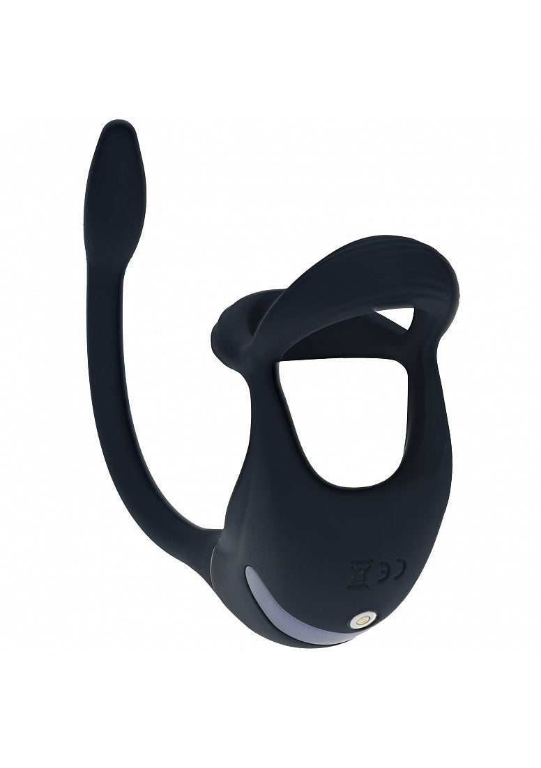 Shots Toys | LEVELZ - Remote Control Vibrating Silicone Tri O Cock Ring with Prostate Stimulator - Black