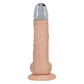 Shots Toys | REALROCK 8" Vibrating Dildo with Metal Head and Wireless Remote - Flesh