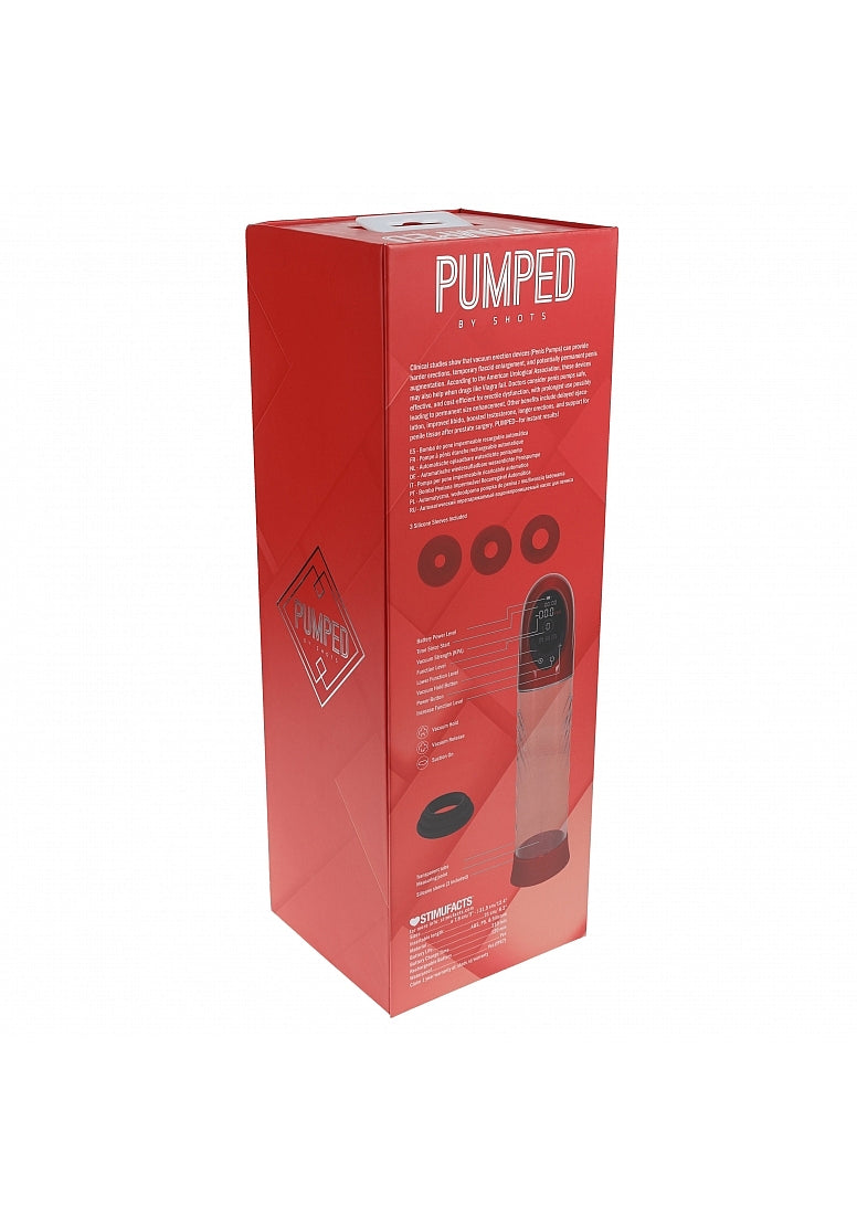 Shots Toys | PUMPED CyberPulse Automatic Penis Pump - Metallic Red Auto Penis Pump