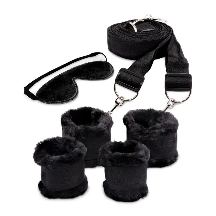 WhipSmart Fuzzy Bedroom Bondage Kit - Under The Bed Restraint Set