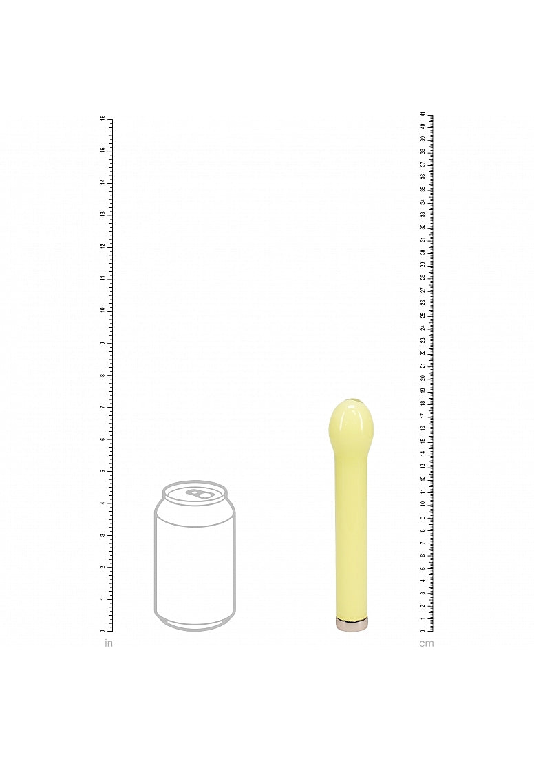 Shots Toys | LOVELINE Celestia - 6.3" Bulb Tip Glass Vibrator - Yellow