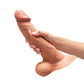 COTR | B-Vibe Slipskin Realistic Silicone Dildo - 10" Curved Mocha