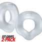 Hunkyjunk Fit Grips 2-pack Ergo-fit Cockrings Clear/Clear