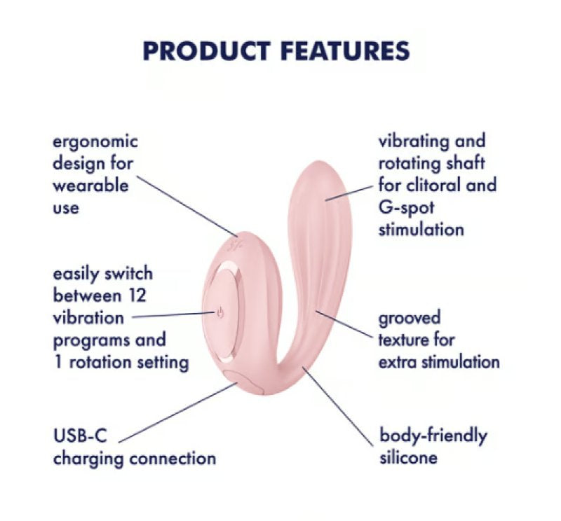 Satisfyer Lust 360 - Wearable G-Spot & Clitoral Vibrator - Rose