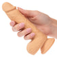 CalExotics Dual Density Silicone Studs Dildo 5”/12.75 cm - Ivory