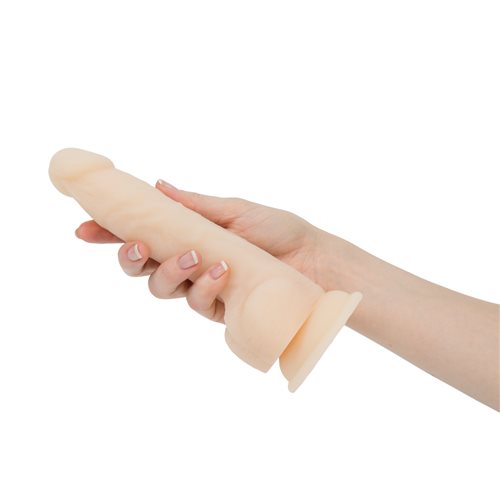 Naked Addiction 8" Rotating & Vibrating Dildo with Remote – Beige