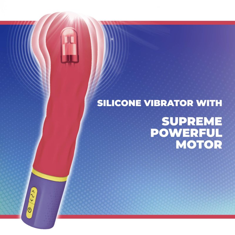 Excellent Power | Bold Around 7" Vibrator With Varicolored Control (Red)