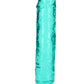 Shots Toys | REALROCK Crystal Clear 8" Straight Dildo No Balls - Turquoise