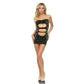 Lapdance Midnight Diamond Cutout Mini Dress Black with Glow In Dark Pattern - Size OS